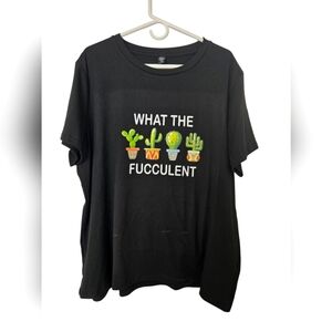 Shwin NWOT Black Graphic Tee with Cactus Design SIZE 2XL